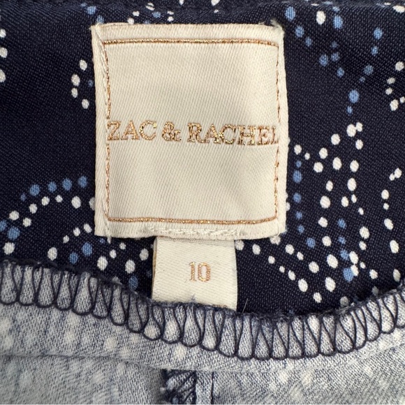Zac & Rachel Navy and White Patterned Mini Skort Size 10 - Picture 5 of 8